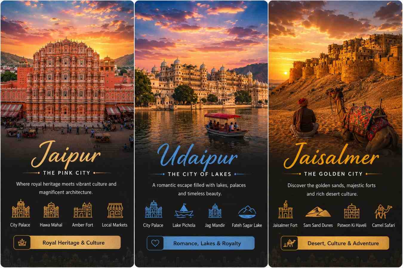 Jaipur Udaipur Jaisalmer Tour Package